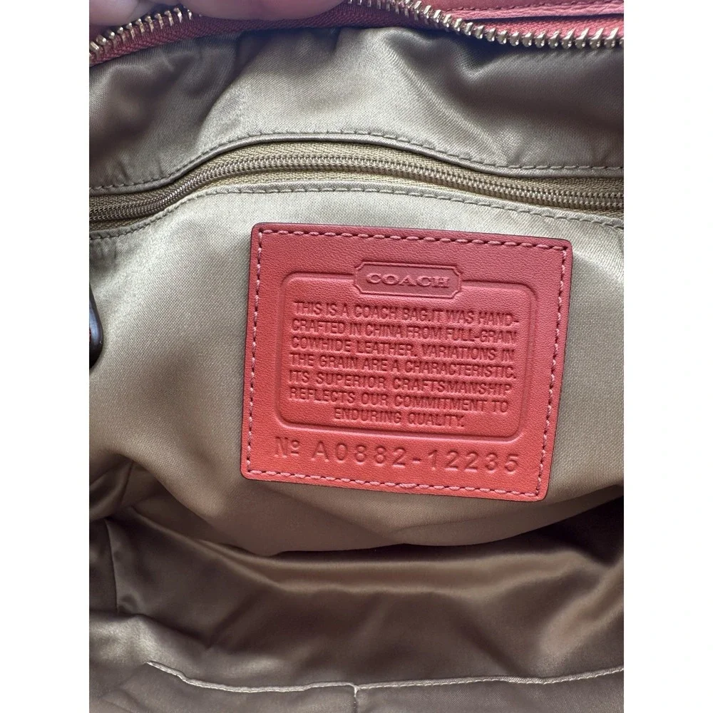 Coach Ergo Pleated Hobo Leather Shoulder Bag 12235 Burnt Orange Vintage